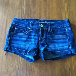 AE denim shorts